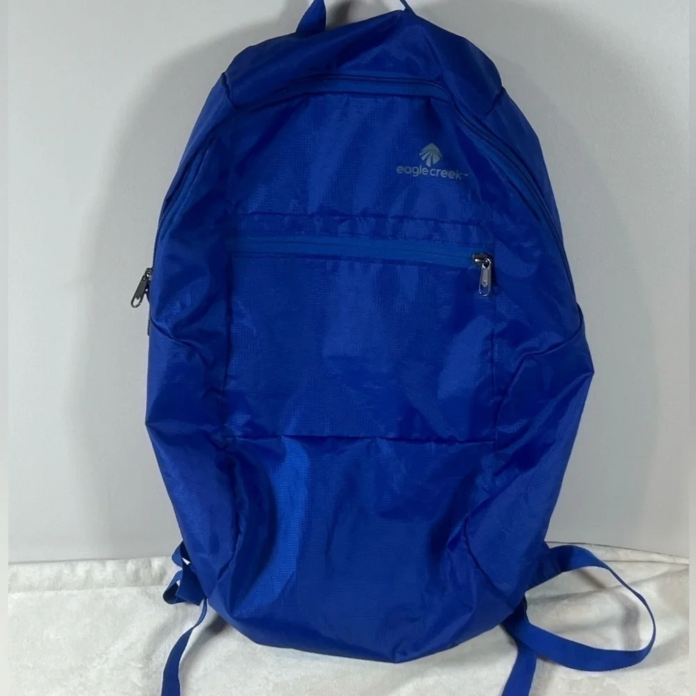 Eagle Creek Lightweight Blue Pack out Hiking Tactical Carry All Backpack Bag